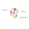Jewelry Copper Gold Plated Demon Eyes Finger Ring Vintage Cool Resin Eyes Ring Creative Personalized Punk Eyeball Ring Girls