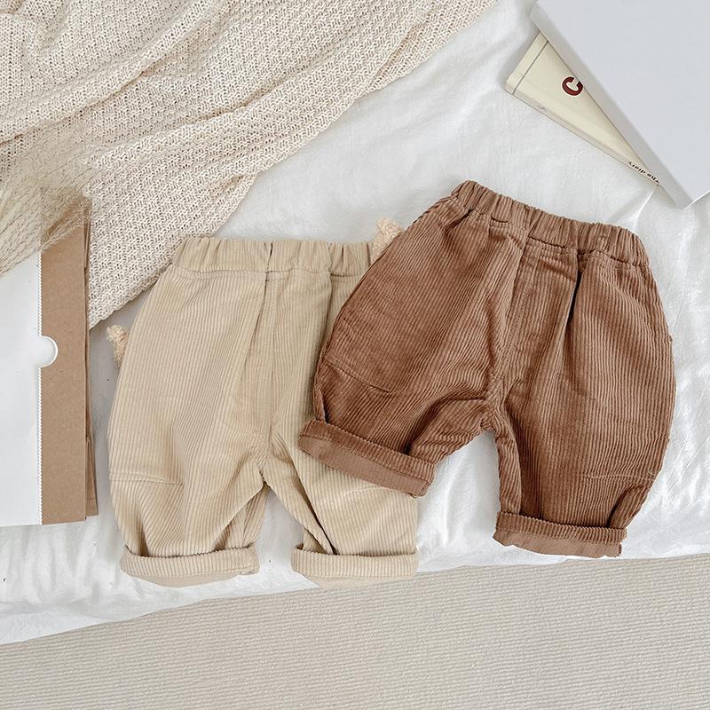 Wide Leg Trousers Cartoon Stereoscopic Bear Elastic Waist Baby Boys Girls