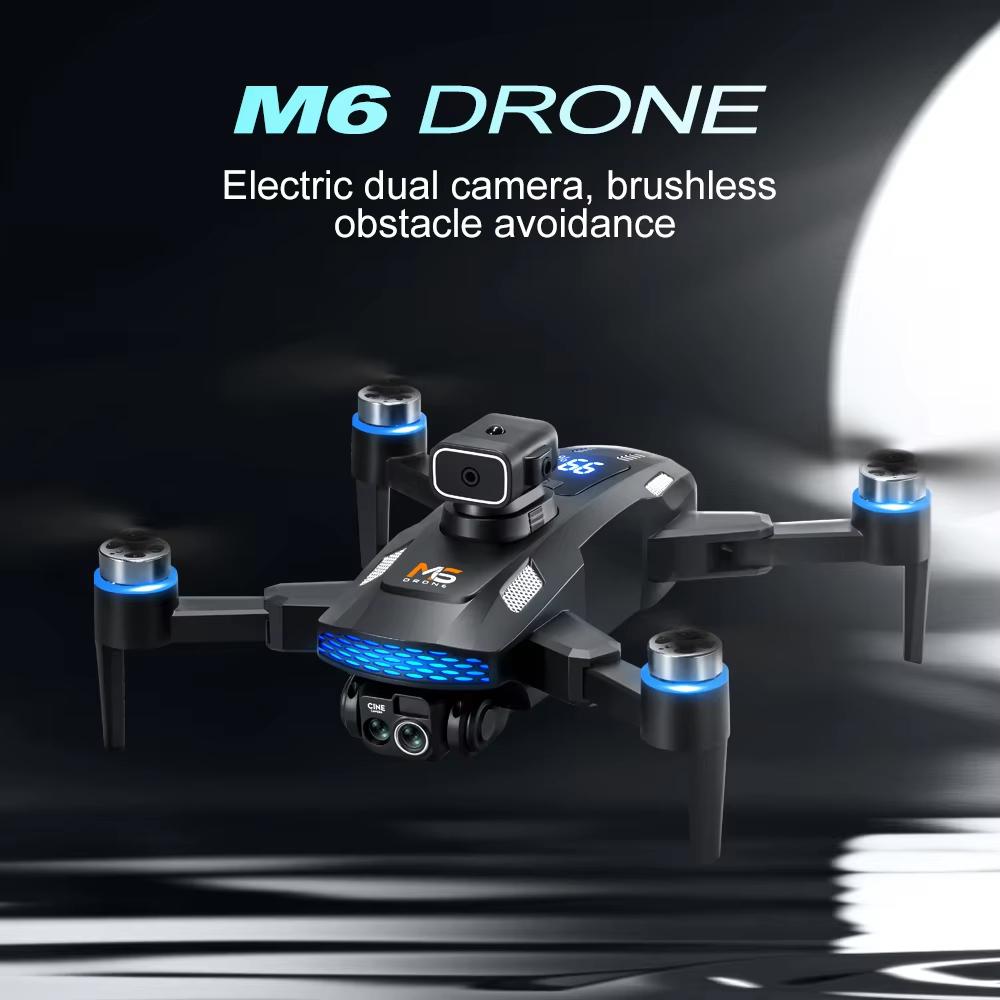 Новый дрон M6 8K Pro с 5G WIFI FPV 4K HD камерой, экраном на пульте управления для профессиональной аэрофотосъемки, RC детская игрушка