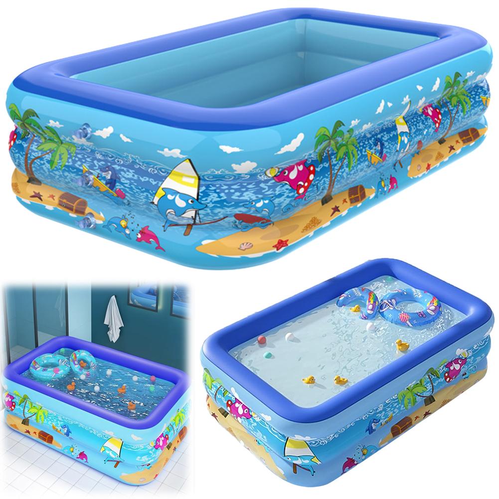 Inflatable Swimming Pool PVC Baby Bath Bathtub Cartoon Pattern Water Play Pool for Summer Outdoor Indoor