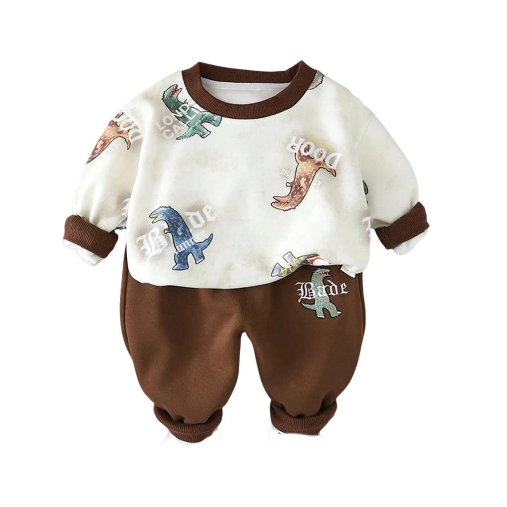 Детский повседневный комплект с длинным рукавом, удобные наряды для повседневной носки