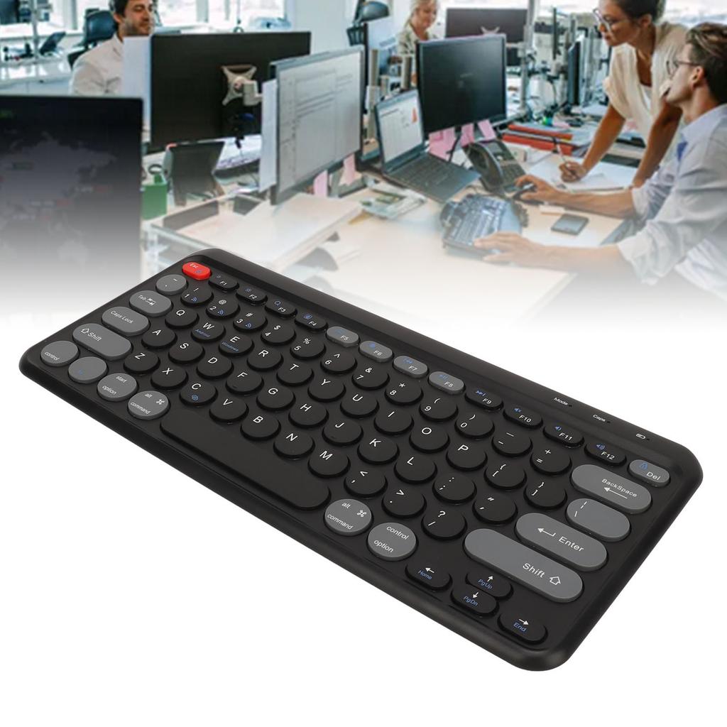 Compact Round Keycaps Keyboard Wireless 2.4G Dual Mode Portable Slim Keyboard for for for