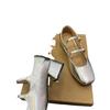 High Heels Thick Heel Silver Single Shoes Women's 2025 New Summer Skirt French Medium Heel Mary Jane Small Leather Shoes