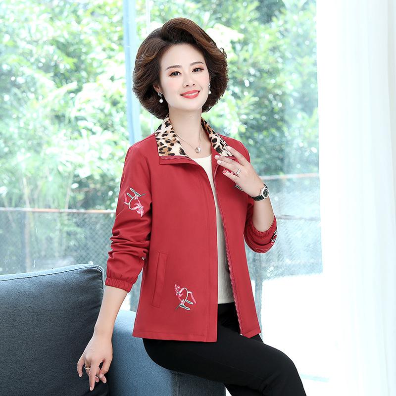 Женская весенняя ветровка куртка для женщин среднего возраста короткая куртка топы женские модные пальто