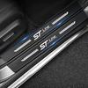 BAYS9 Carbon Fiber Car Door Sill Anti Kick Sticker Rear Bumper Trunk Scratch Guard Decals For Ford STline Logo Exterior Accessories