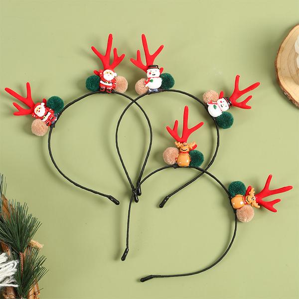 Christmas Headband Mix Collection, 08) LED Santa Hat..., 1 Set