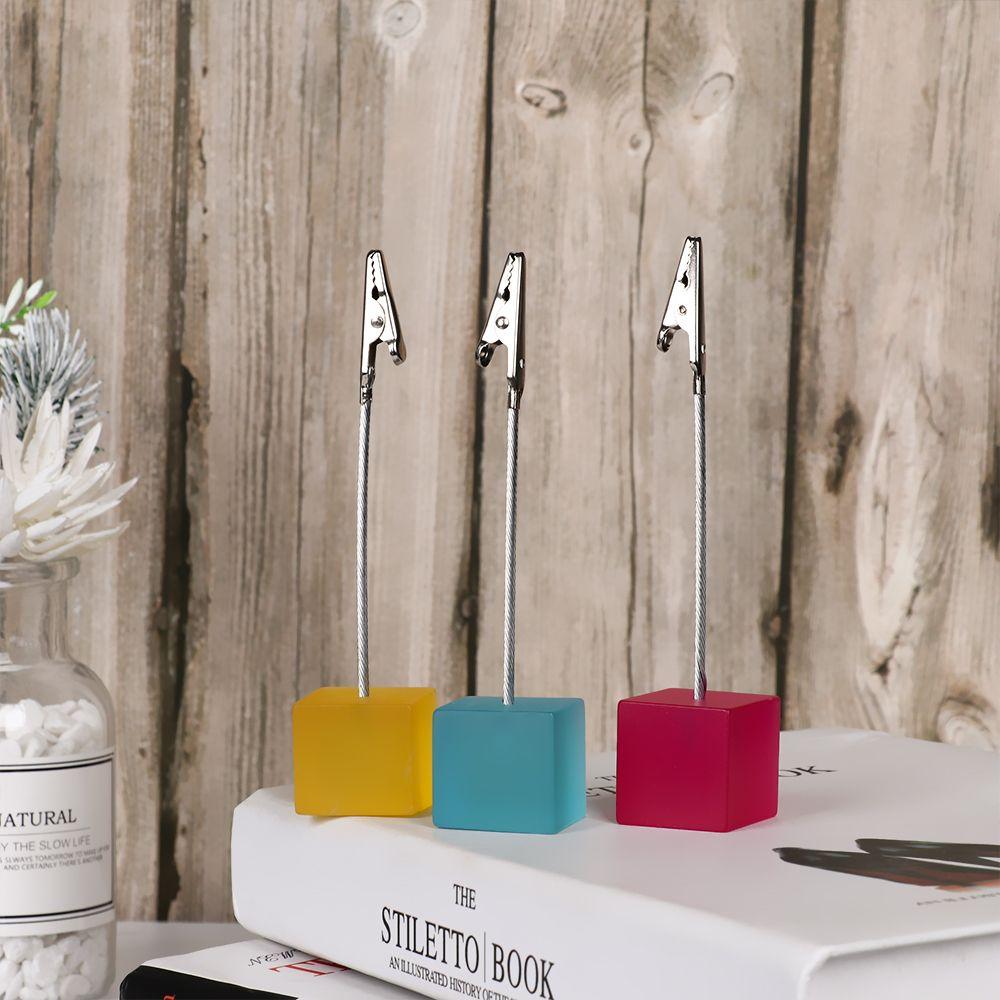 Принадлежности для домашнего декора, украшение для рабочего стола, зажимы для фотографий, зажимы, подставка из смолы, квадратная форма, карта места