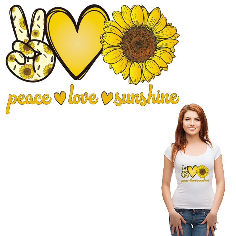 Flower Sun Sticker for Clothes, Hoodie, T-Shirt, Heat Press, Applique, Accessories, Diy DIY