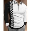 Spring Autumn Men Clothes Long Sleeve 3D Digital Print Sport Polo Shirt Men Lapel Golf Polo Shirt Tops