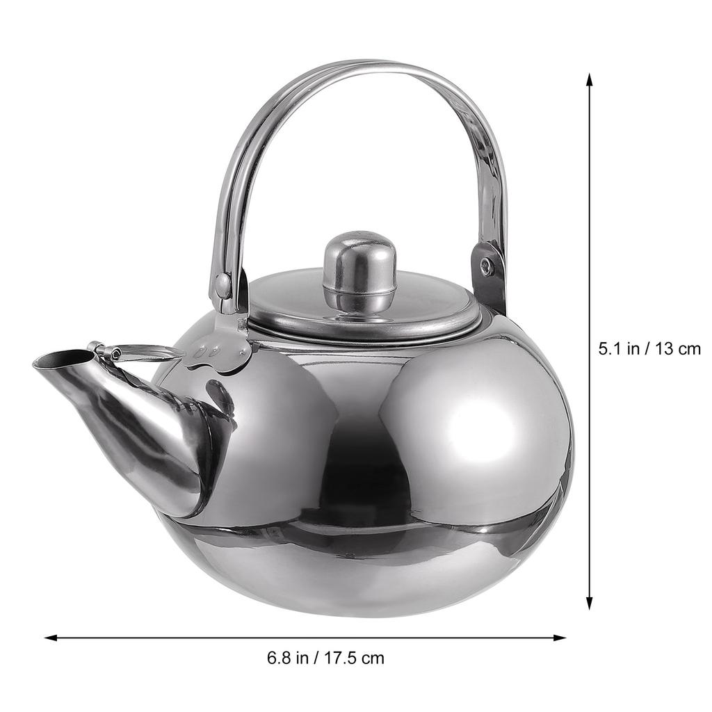 1Pcs Teapot Large Capacity Stainless Steel Thickened Tea Kettle Portable Home Use Filter Strainer Teapot Tea Kettle