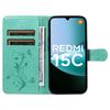 Для Xiaomi Redmi 15C 4G (173мм) Чехлы из искусственной кожи с цветочным узором, кошелек-подставка, чехол для телефона с ремешком