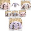 Adorable Long-eared Bunny Plush Keychain Soft Stuffed Rabbit Toy Crystal Velvet