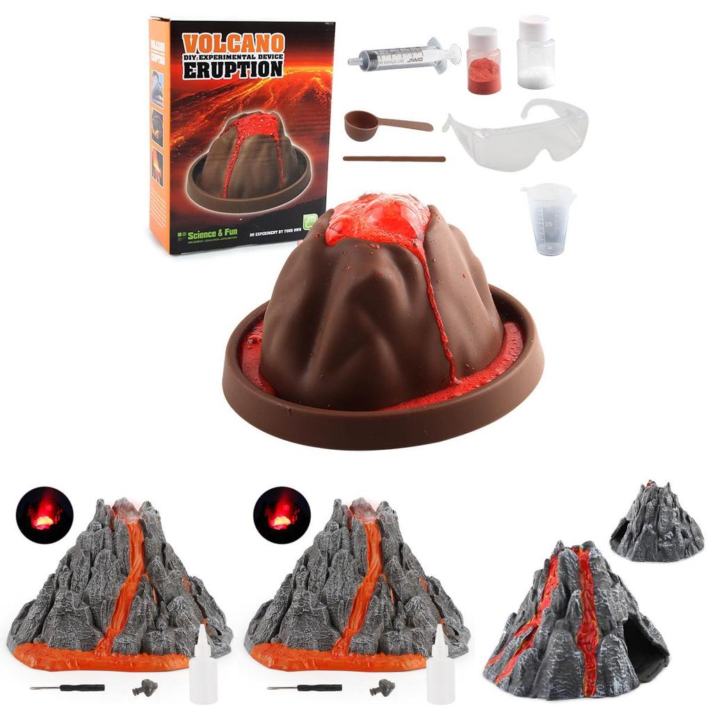 Volcano Eruption Dinosaur Scene Figurine With Smoke Simulation For Kids Gift