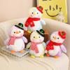 Cute Christmas Penguin Doll Plush Toy Couple Scarf Penguin Doll Children's Company Soothing Ragdoll Doll