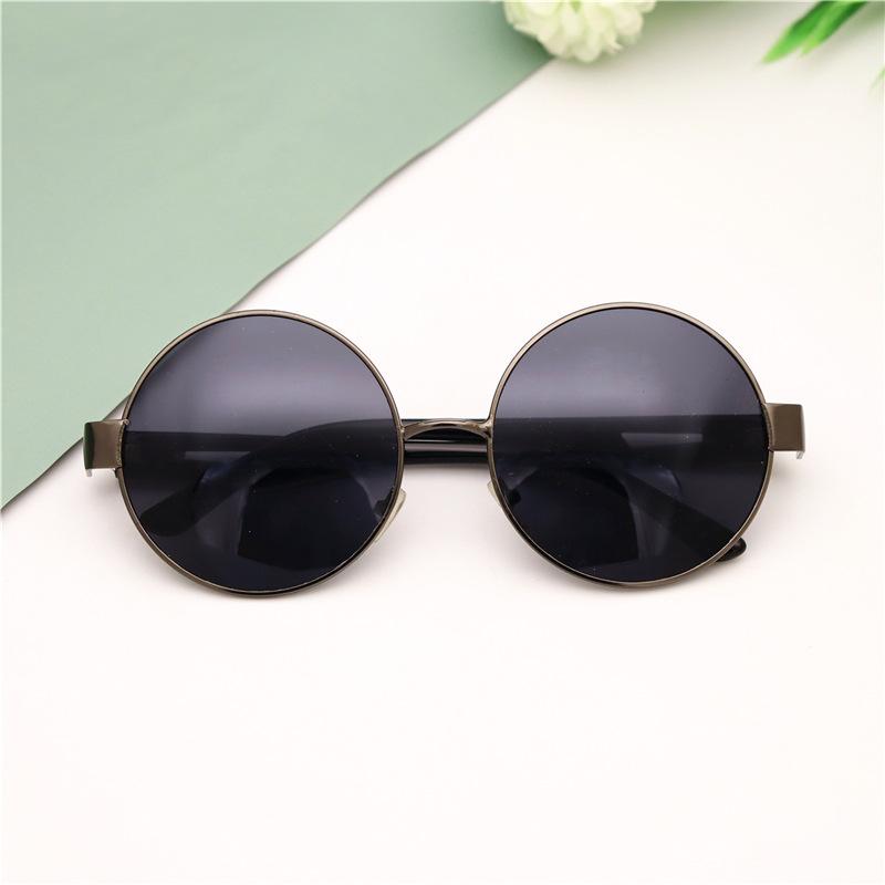 Круглые ретро-солнцезащитные очки мужские солнцезащитные очки Trendy Eyes Prince очки персонализированные солнцезащитные очки металлическая оправа круглая оправа черная