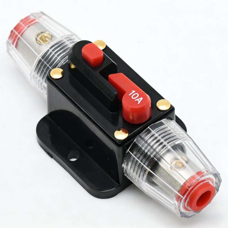 Automotive Marine Manual Reset Circuit Breaker 20-150A Waterproof Inline Fuse Holder for DC12V 24V Power Protection