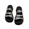 Rhinestone platform slippers women's summer wear 2025 summer new fashion open-toed beach one-word cool slippers