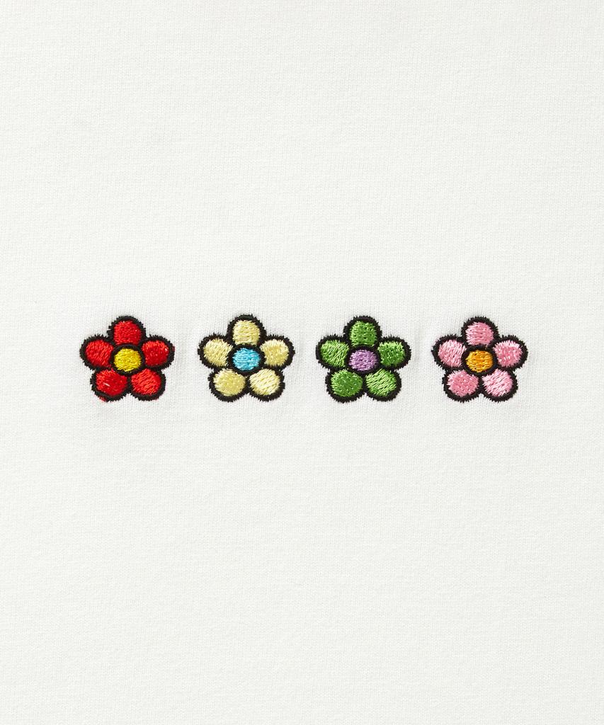 Белая футболка с коротким рукавом Niggieo Alignment Flower / Alignmentflowerwh