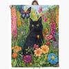 Cat & Dog Print Flannel Blanket - Air Conditioning Cover, Office Nap, Sofa Blanket, or Gift Blanket.