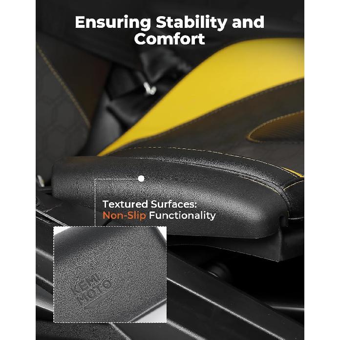 KEMIMOTO Seat Side Pad Assembly Compatible With 2017-2025 Can-Am Maverick X3 MAX And Maverick R, PU Foam Seat Side Cushion For UTV Accessories, Thigh