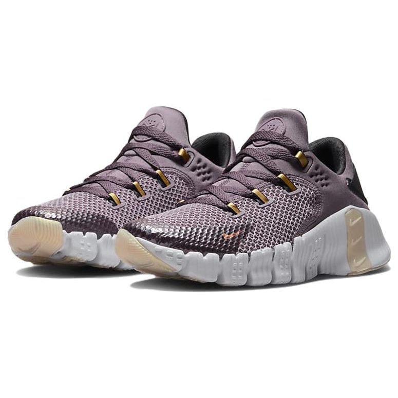Nike Free Metcon 4 Premium Purple Smoke Женские кроссовки Темно-дымчато-серый металлик-золотой металлик-медь DQ4678-500