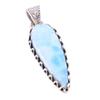 Natural Republic Larimar Gemstone 925 Solid Sterling Silver Pendant 1.50'' A4P65