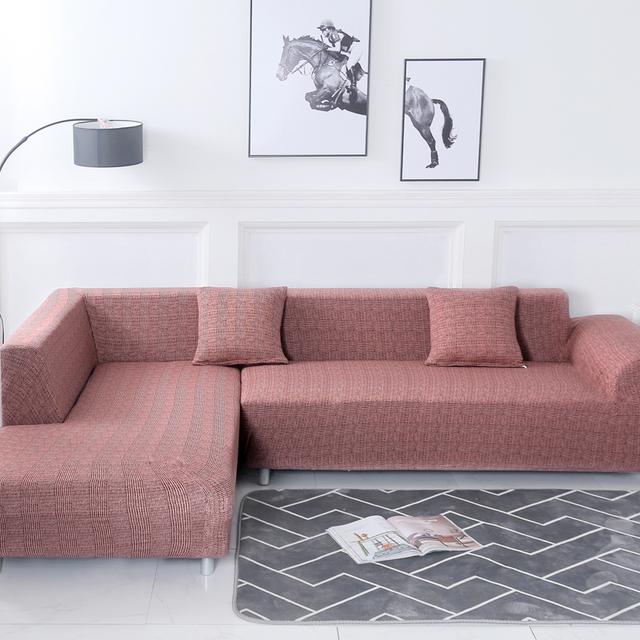 Geometric Corner Sofa Covers For Living Room Elastic Spandex Slipcovers Couch Cover Stretch Sofa Towel L Shape Need Buy 2pieces