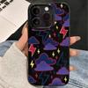 Модный Фиолетовый Чехол для Телефона с Темными Облаками и Молнией Для IPhone 17 Air 11 12 13 14 Plus 15 16 17 Pro Max Ударопрочный Мягкий Задний Чехол