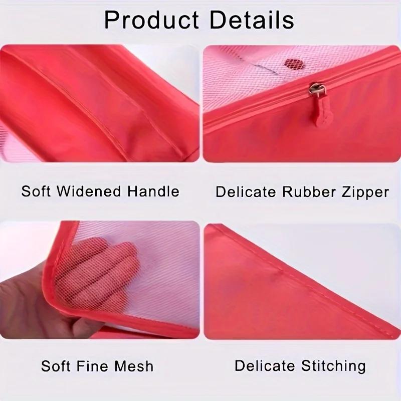 6PCS Travel Organizer Bags – Waterproof Luggage Packing Cubes & Storage Pouches for Clothes, Unisex Travel Storage Bag