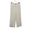 Logo Embroidery Wide Pants L Ivory Women Used