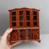 Detailed 1/12 Dollhouses Display Cabinet Model Figure Wood Side Cabinet with Functioning Door and Drawer for Scene Layout