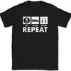 Eat Sleep K-Pop Repeat T-Shirt Funny Korean Pop Music Gift Tee