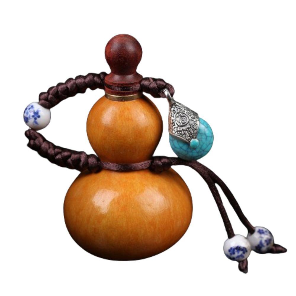 Retro Wood Gourd Hanging Decor Natural Gourd Pendant Portable Water Bottle Outdoor