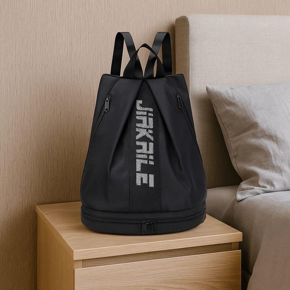 Portable Fitness Storage Pouch Adjustable Straps Nylon Sport Daypack Daily Gym Backpack Couple