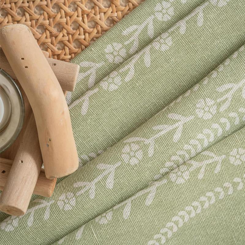 Полосатые Цветочные Бохо Шторы для Спальни Гостиной, Богемные Винтажные Кисточки Оконное Убранство Драпировка для Домашнего Декора Карман для Карниза, 1 шт.