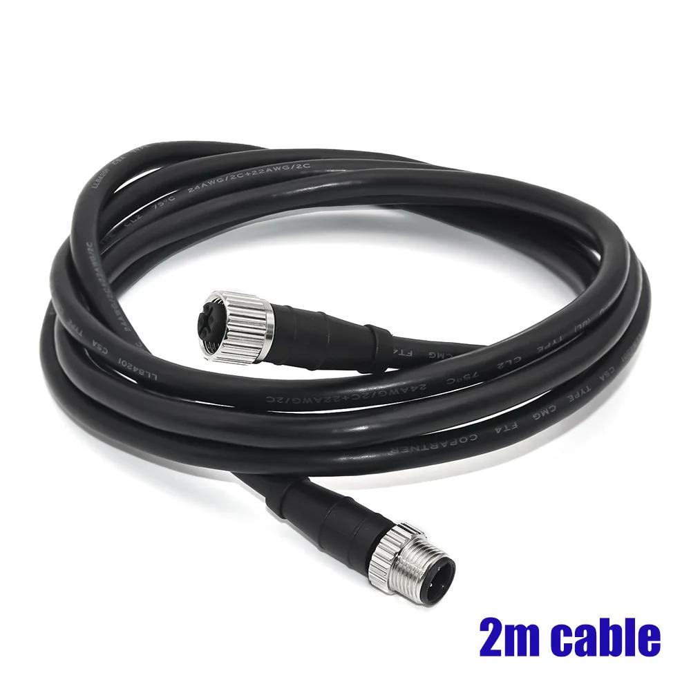 M12-5 Контактный Разъем-Мама Прямой к Разъему-Папа Прямой Провод с Металлическим Корпусом длиной 0,5~4 метра Двусторонний Провод NMEA2000