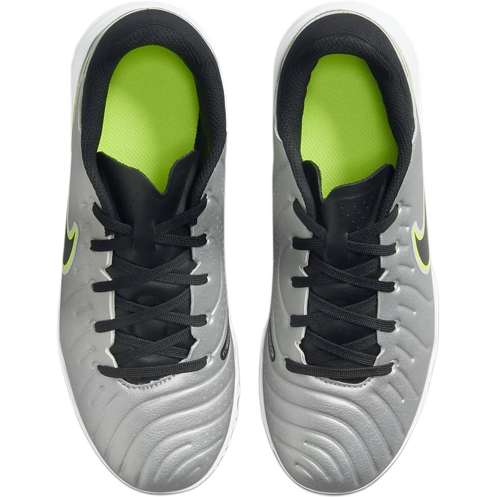 Nike Младший. Футбольные бутсы Tiempo Legend 10 Academy TF Металлический Серебристый Вольт Черный DV4351-001