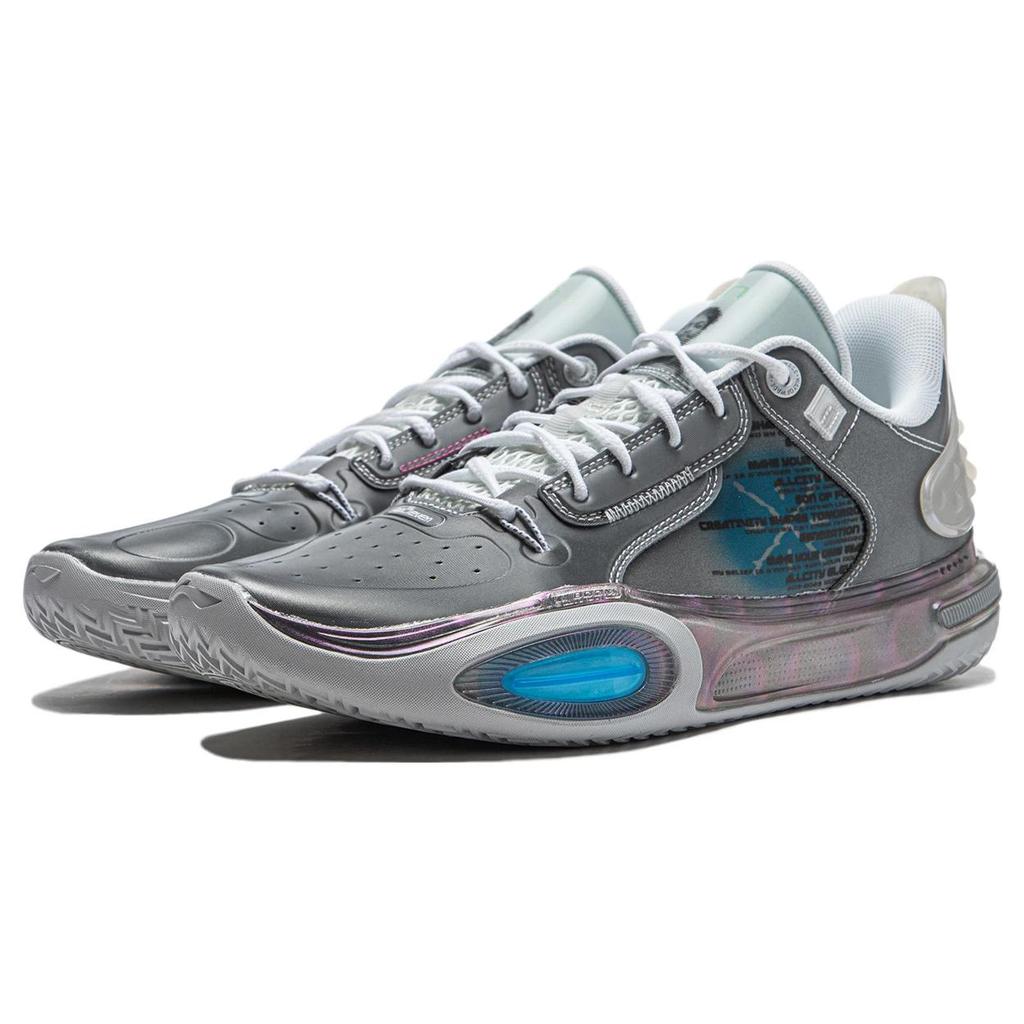 Li Ning All City 11 Спортивная амортизация Низкие Баскетбольные кроссовки Унисекс Серый ABAT031-9