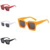 Retro Street Style Oversized Square Sunglasses With Uv400 For Outdoor Sports And Festivals