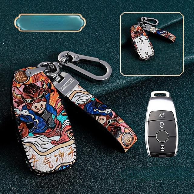 Кожаный чехол для дистанционного ключа автомобиля для Mercedes Benz Clk 200 W213 Amg Glc ACES Class W203 W204 W205 W212 W176 CLA