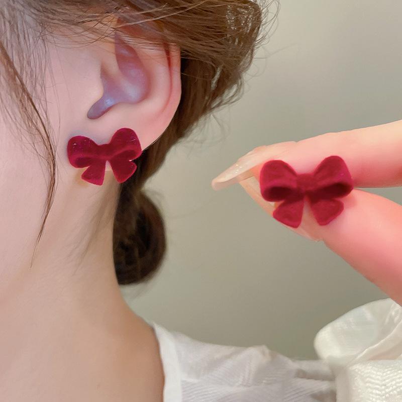 Весенние и летние серьги-пусеты в стиле ретро с флокированным бантом и бахромой из жемчуга, серьги-трансформеры для двух способов ношения, женские