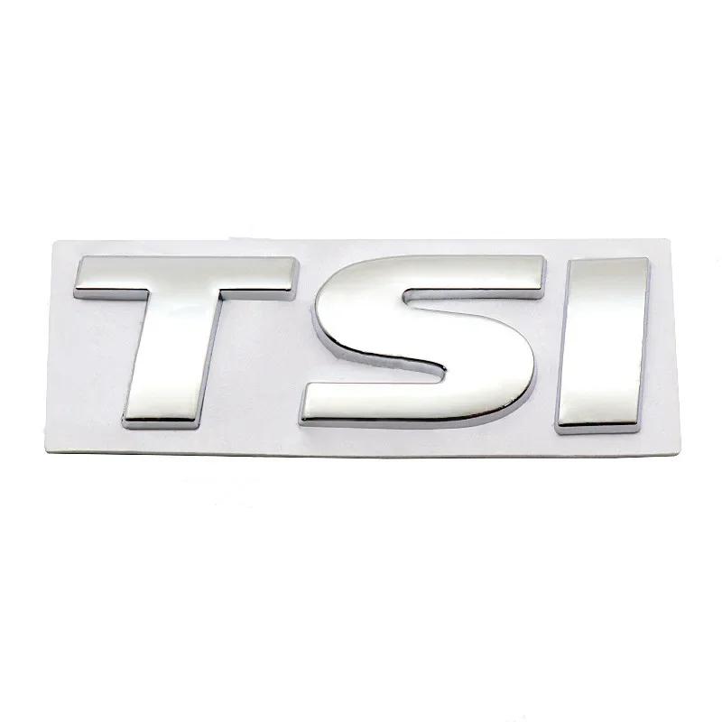 WHAQY1 3D Metal TSI Letter Rear Trunk Emblem Badge Stickers Decal Car Styling For VW Polo Golf 5 6 7 CC Passat B5 B6 Bora Volkswagen