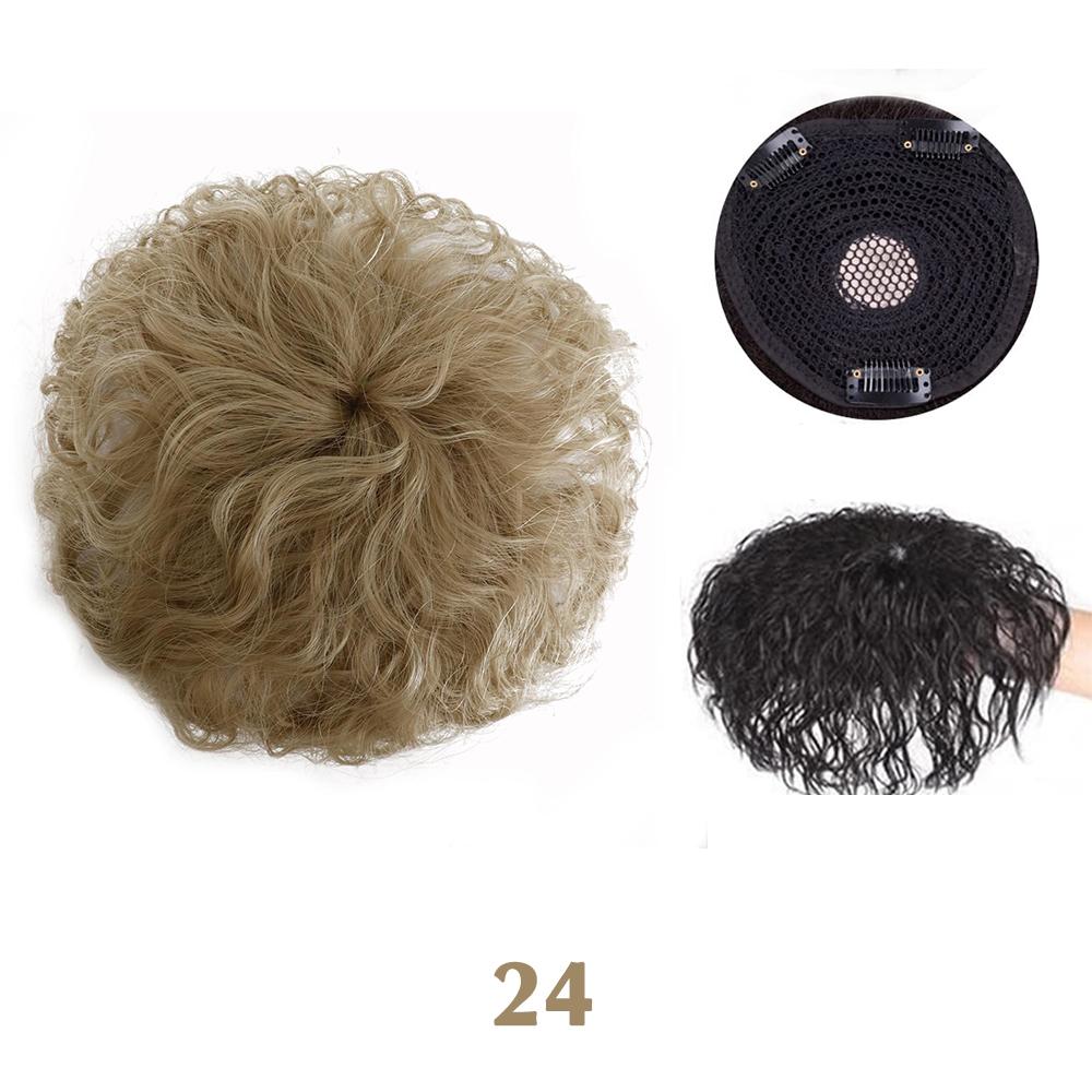 XINRAN Synthetic Short Curly Clip In Bangs Natural Hairpiece For Women Hair Pieces Bangs Toppers For Hair Loss