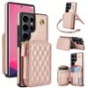 Кошелек-чехол на молнии для Samsung S25 Ultra S24 Plus S23 A16 A55 A15 A35 с блокировкой RFID, сумка через плечо с отделениями для карт, ремешок на запястье