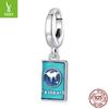 Button Head Can Be Opened - Passport Pendant Global Travel Series S925 Sterling Silver Beaded Diy Jewelry Cross-Border