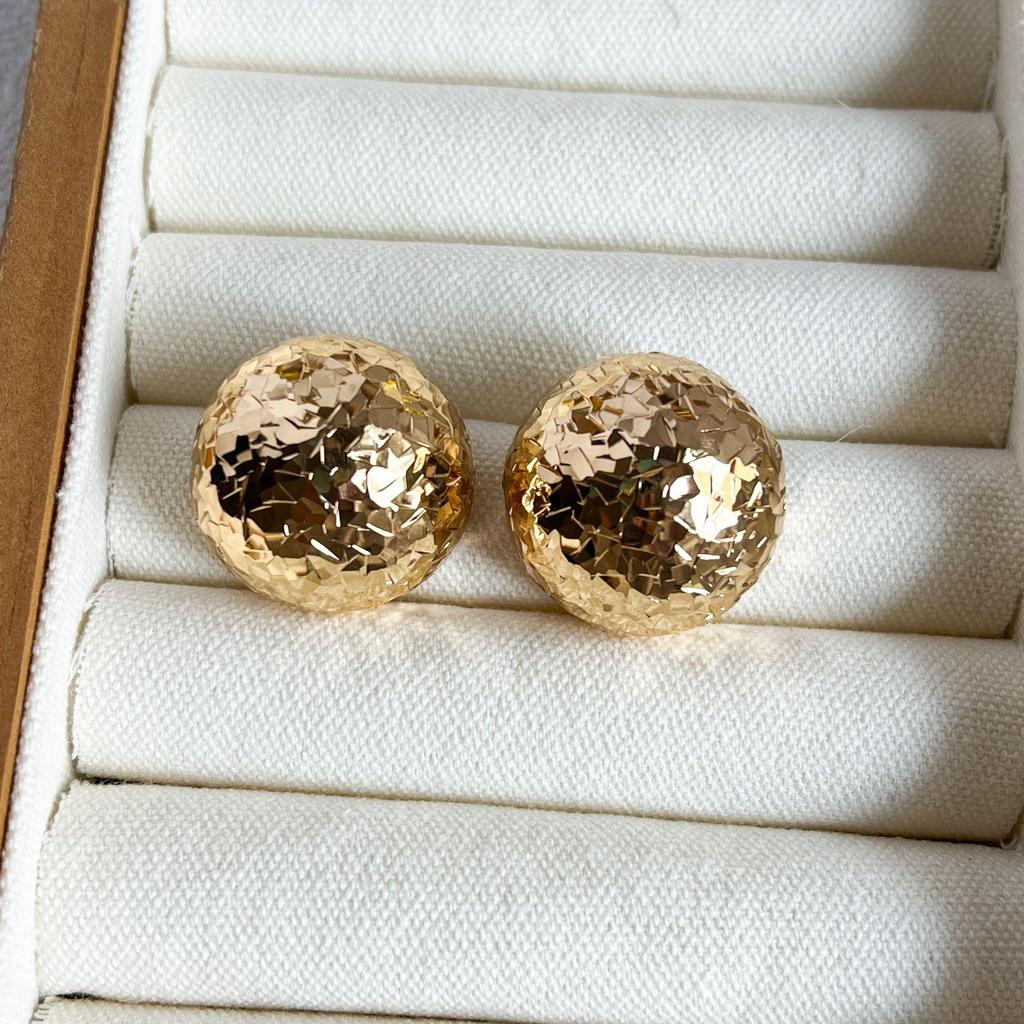 Ретро Серьги-гвоздики "Сфера колотого льда" - Уникальный, Универсальный, Легкий Люксовый Дизайн для Женщин