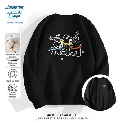 JEANSWEST LIFE Мужской свитшот с круглым вырезом и принтом танцующего медведя
