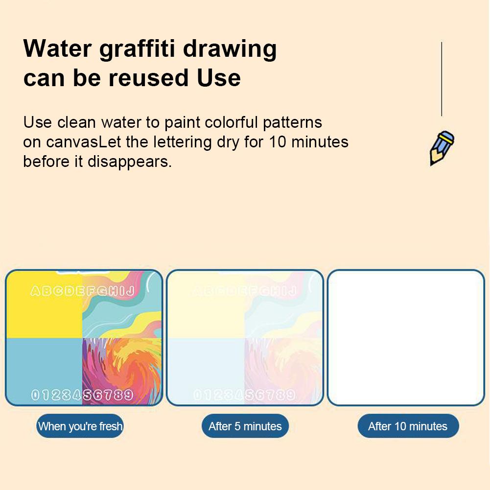 60x80 см Волшебный водный коврик для рисования Раскраска с многоразовыми волшебными ручками Доска для рисования Монтессори Развивающие игрушки Детские подарки