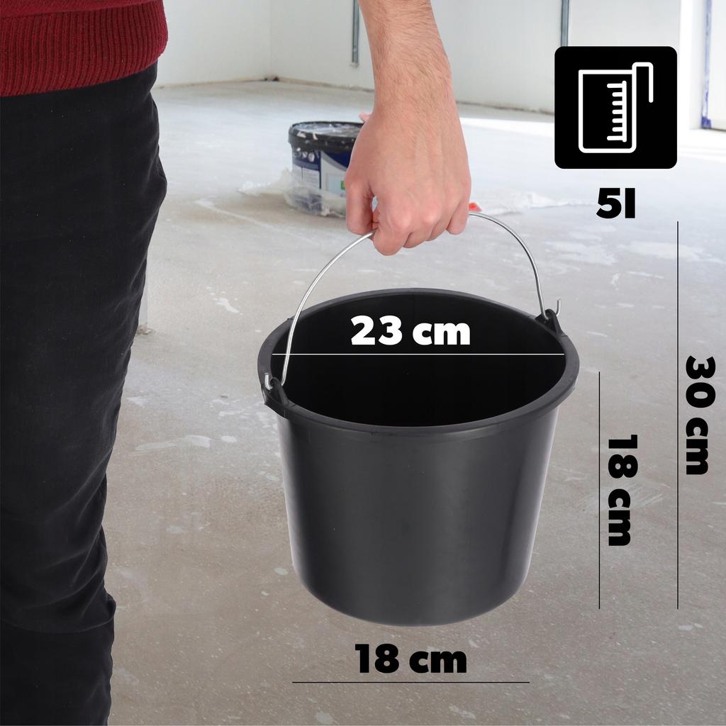 KADAX Plastic Construction Bucket Household 5L 15pcs
