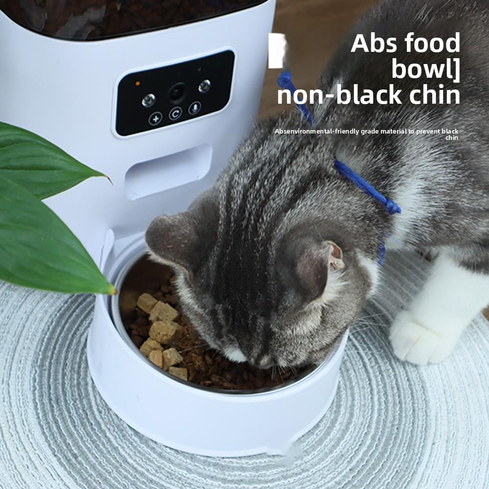 Cats Dogs Automatic Timed Quantitative Feeder Durable Plastic Smart Pet Bowl